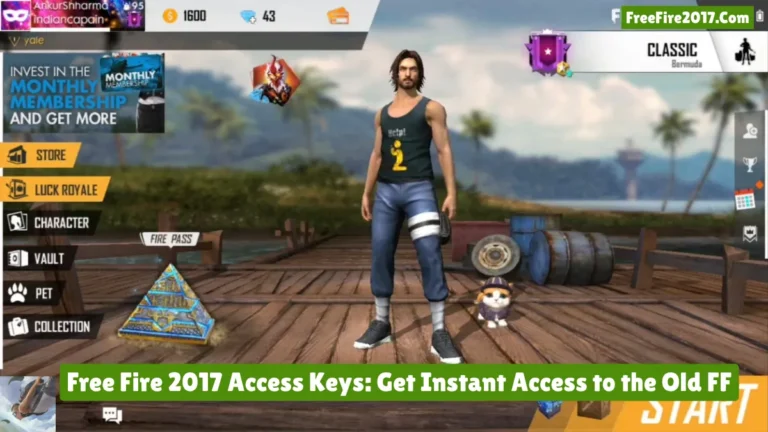 Free Fire 2017 Access Keys: Unlock the Old Battle Royale Adventure